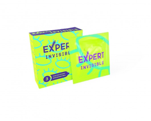 Ультратонкие презервативы Expert Invisible - 3 шт. - Expert - купить с доставкой в Арзамасе