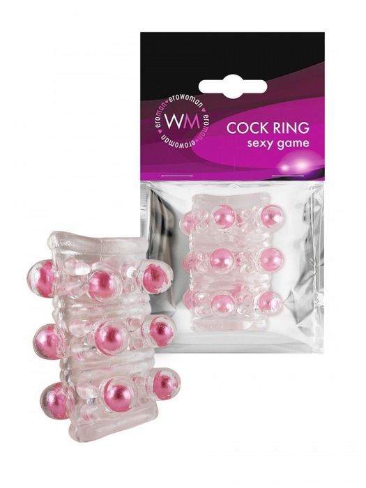 Прозрачная сквозная насадка на пенис с цветными шариками - Erowoman-Eroman - в Арзамасе купить с доставкой