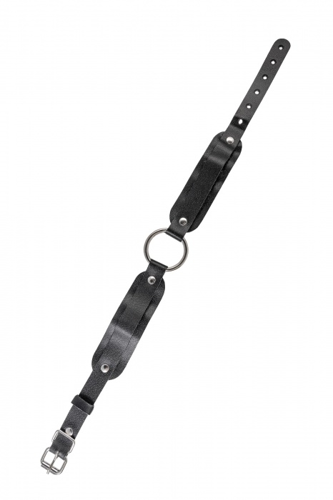 Черный кожаный чокер-ошейник со скруглёнными углами - Pecado - купить с доставкой в Арзамасе