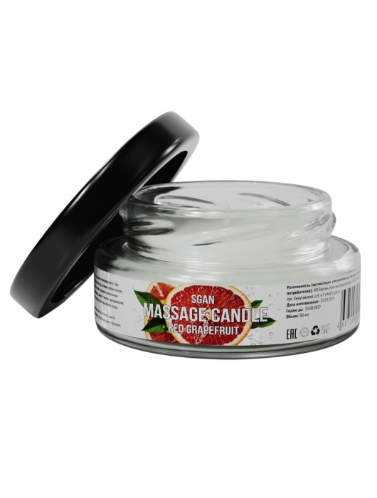 Массажная свеча «Красный грейпфрут» - 50 мл. - SGAN - купить с доставкой в Арзамасе
