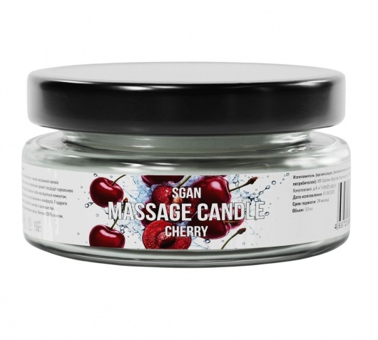 Массажная свеча «Спелая вишня» - 50 мл. - SGAN - купить с доставкой в Арзамасе