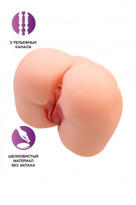 Реалистичный мастурбатор-попка с 2 любовными входами - No Name - в Арзамасе купить с доставкой