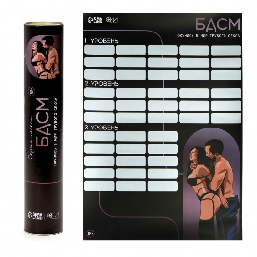 Плакат для двоих со скретч-слоем «БДСМ» - Сима-Ленд - купить с доставкой в Арзамасе