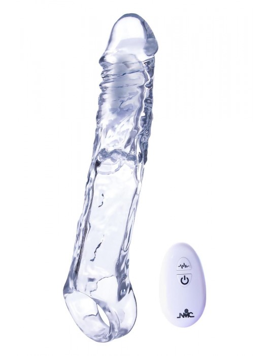 Прозрачная насадка-удлинитель Length Enhancer With Bullet с подхватом - 22,3 см. - NMC - в Арзамасе купить с доставкой