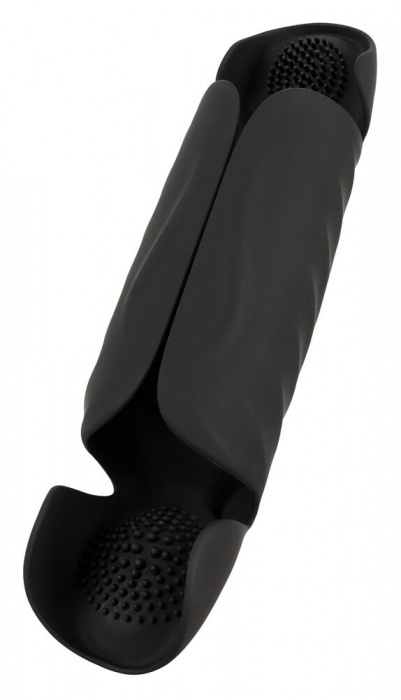 Черный вибромастурбатор с трехточечной стимуляцией Penis Trainer with 3 Point Stimulation - Orion - в Арзамасе купить с доставкой