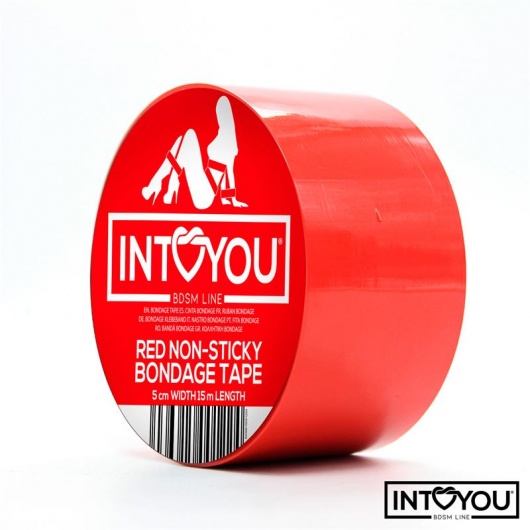 Красный скотч для фиксации Non-Sticky Bondage Tape - 15 м. - Intoyou - купить с доставкой в Арзамасе