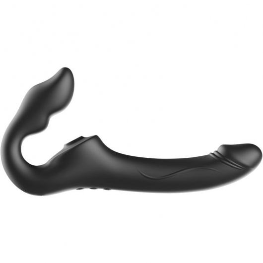 Черный безремневой страпон с 3 моторами - Ibiza - купить с доставкой в Арзамасе