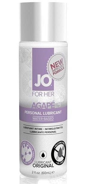 Лубрикант на водной основе для женщин JO AGAPE LUBRICANT ORIGINAL - 60 мл. - System JO - купить с доставкой в Арзамасе