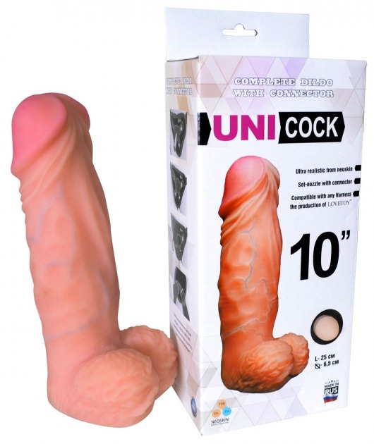 Фаллическая насадка Харнесс UNICOCK 10  - 25 см. - LOVETOY (А-Полимер) - купить с доставкой в Арзамасе