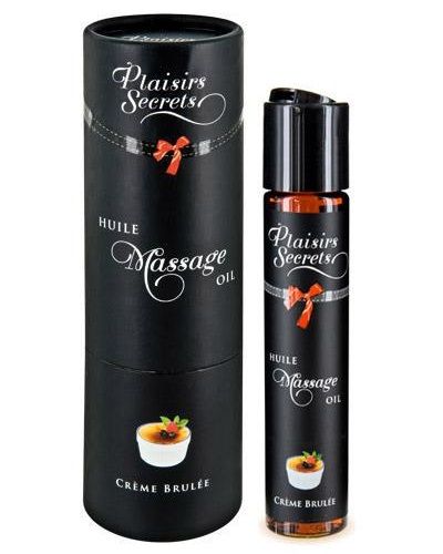 Массажное масло с ароматом крем брюле Huile de Massage Gourmande Creme Brulée - 59 мл. - Plaisir Secret - купить с доставкой в Арзамасе