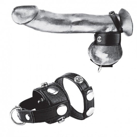 Утяжка для мошонки и пениса Cock Ring With 1  Ball Stretcher And Optional Weight Ring - BlueLine - купить с доставкой в Арзамасе