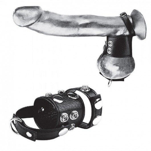 Утяжка на пенис и мошонку Cock Ring With 1.5  Ball Stretcher And Optional Weight Ring - BlueLine - купить с доставкой в Арзамасе