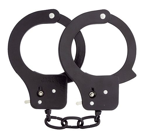 Чёрные наручники из листового металла BONDX METAL CUFFS BLACK - Dream Toys - купить с доставкой в Арзамасе