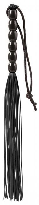 Чёрная мини-плеть из резины Rubber Mini Whip - 22 см. - Blush Novelties - купить с доставкой в Арзамасе