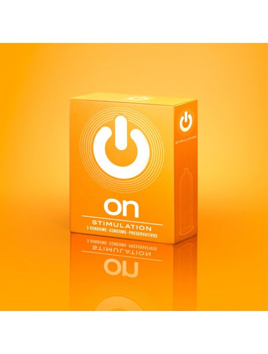 Презервативы ON) Stimulation с точками - 3 шт. - ON) - купить с доставкой в Арзамасе