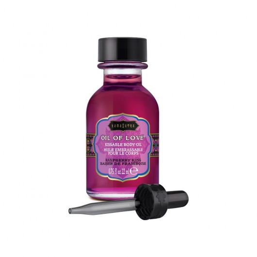 Масло для ласк с ароматом малины Oil of Love Raspberry Kiss - 22 мл. - Kama Sutra - купить с доставкой в Арзамасе