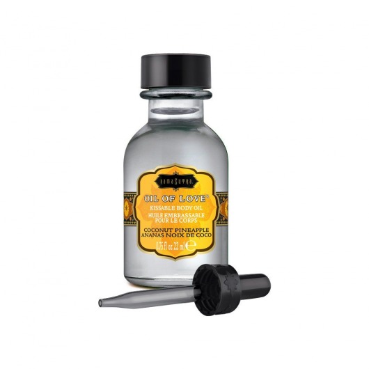 Масло для ласк с ароматом кокоса и ананаса Oil of Love Coconut Pineapple - 22 мл. - Kama Sutra - купить с доставкой в Арзамасе