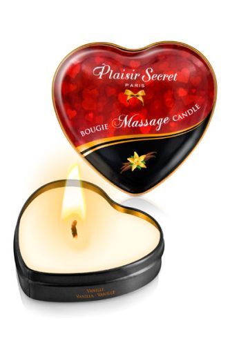 Массажная свеча с ароматом ванили Bougie Massage Candle - 35 мл. - Plaisir Secret - купить с доставкой в Арзамасе