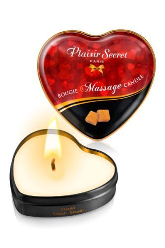 Массажная свеча с ароматом карамели Bougie Massage Candle - 35 мл. - Plaisir Secret - купить с доставкой в Арзамасе