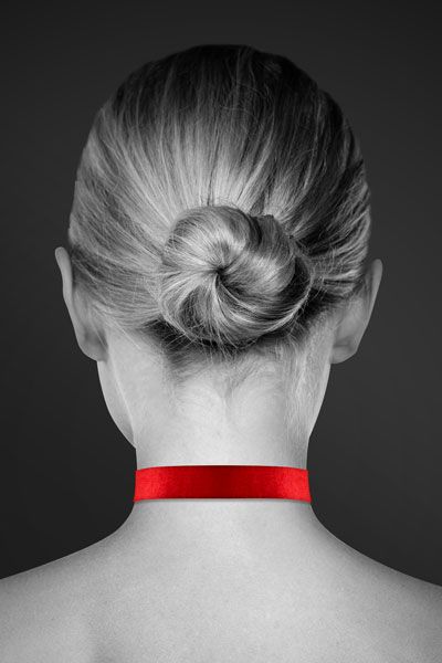 Красный чокер с замком в форме сердца - Bijoux Pour Toi - купить с доставкой в Арзамасе