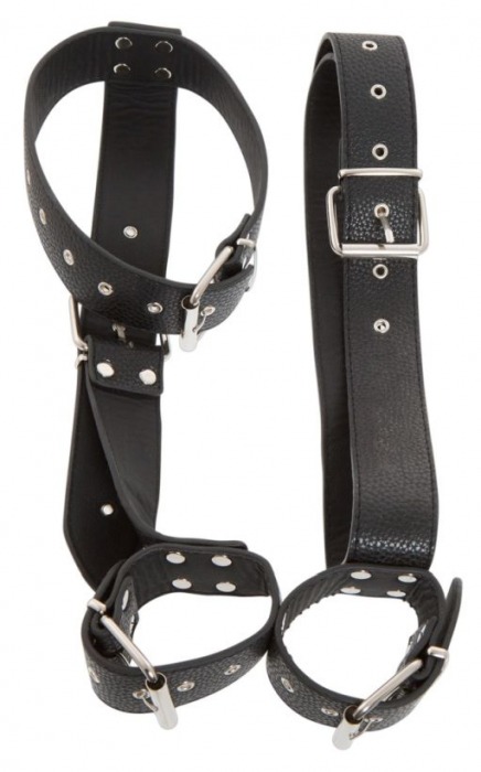 Фиксация на шею и запястья Bad Kitty Neck and Hand Restraints - Orion - купить с доставкой в Арзамасе