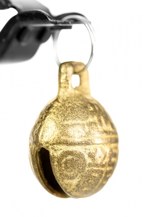 Черно-золотистые зажимы для сосков TOYFA Theatre - ToyFa - купить с доставкой в Арзамасе