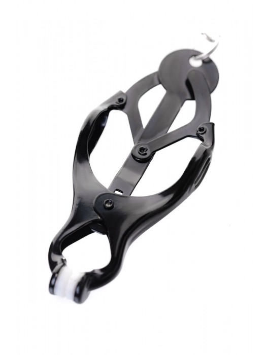 Черно-серебристые зажимы для сосков с кольцом для пениса TOYFA Metal - ToyFa - купить с доставкой в Арзамасе