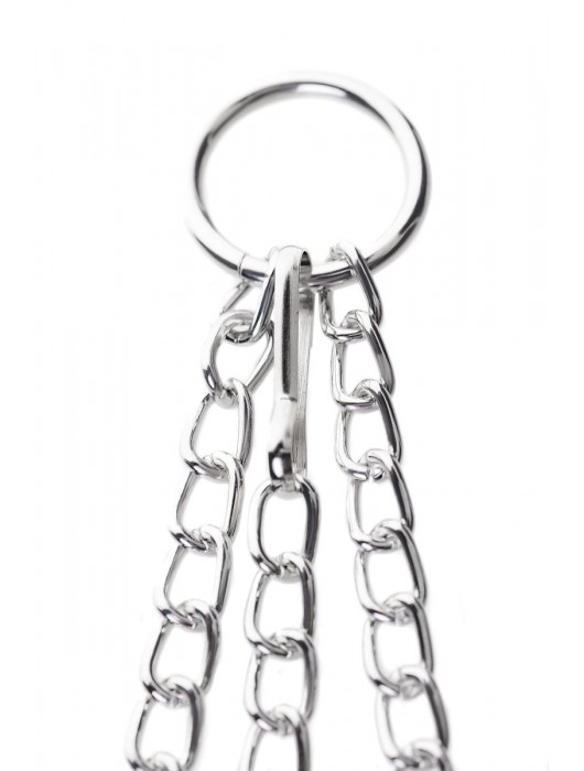 Черно-серебристые зажимы для сосков с кольцом для пениса TOYFA Metal - ToyFa - купить с доставкой в Арзамасе