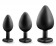 Набор черных анальных пробок с красным кристаллом-сердечком Bling Plugs Training Kit - Blush Novelties - купить с доставкой в Арзамасе Набор черных анальных пробок с красным кристаллом-сердечком Bling Plugs Training Kit - Blush Novelties - купить с доставкой в Арзамасе