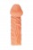 Телесная закрытая насадка с венками Cock Sleeve Size S - 13,8 см. - KOKOS - в Арзамасе купить с доставкой