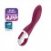 Малиновый вибромассажер для стимуляции G-точки Heated Thrill - 20,6 см. - Satisfyer купить в Арзамасе с доставкой в Orgasmix.ru Малиновый вибромассажер для стимуляции G-точки Heated Thrill - 20,6 см. - Satisfyer