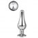 Серебристая анальная пробка с кристаллом Silver Pleasure Plug S - 9 см. - Dream Toys